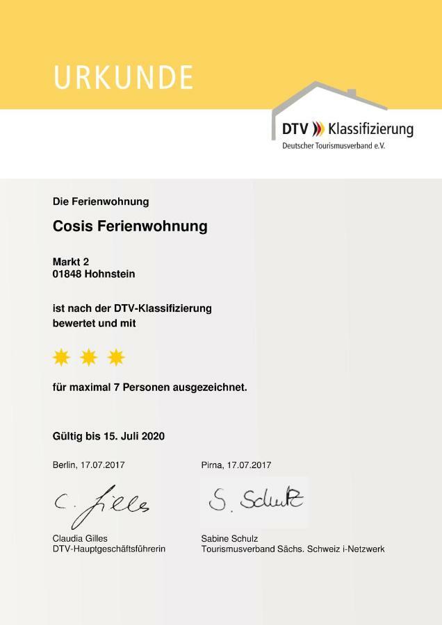 Cosis Ferienwohnung Hohnstein Bagian luar foto